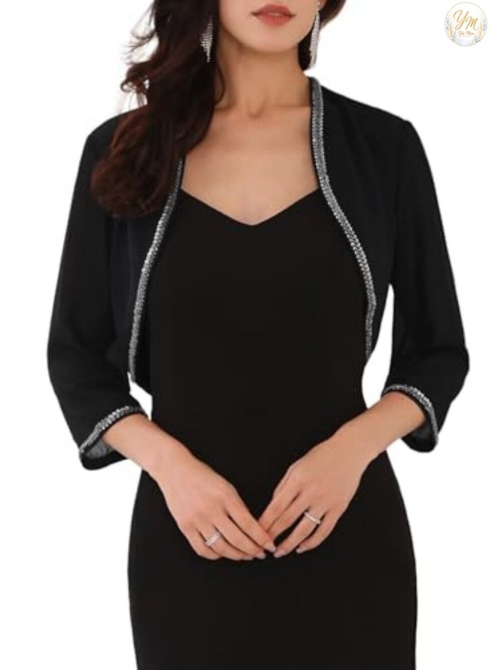 Sequin Beaded Bolero Shrug Formal Evening Wedding Shrug